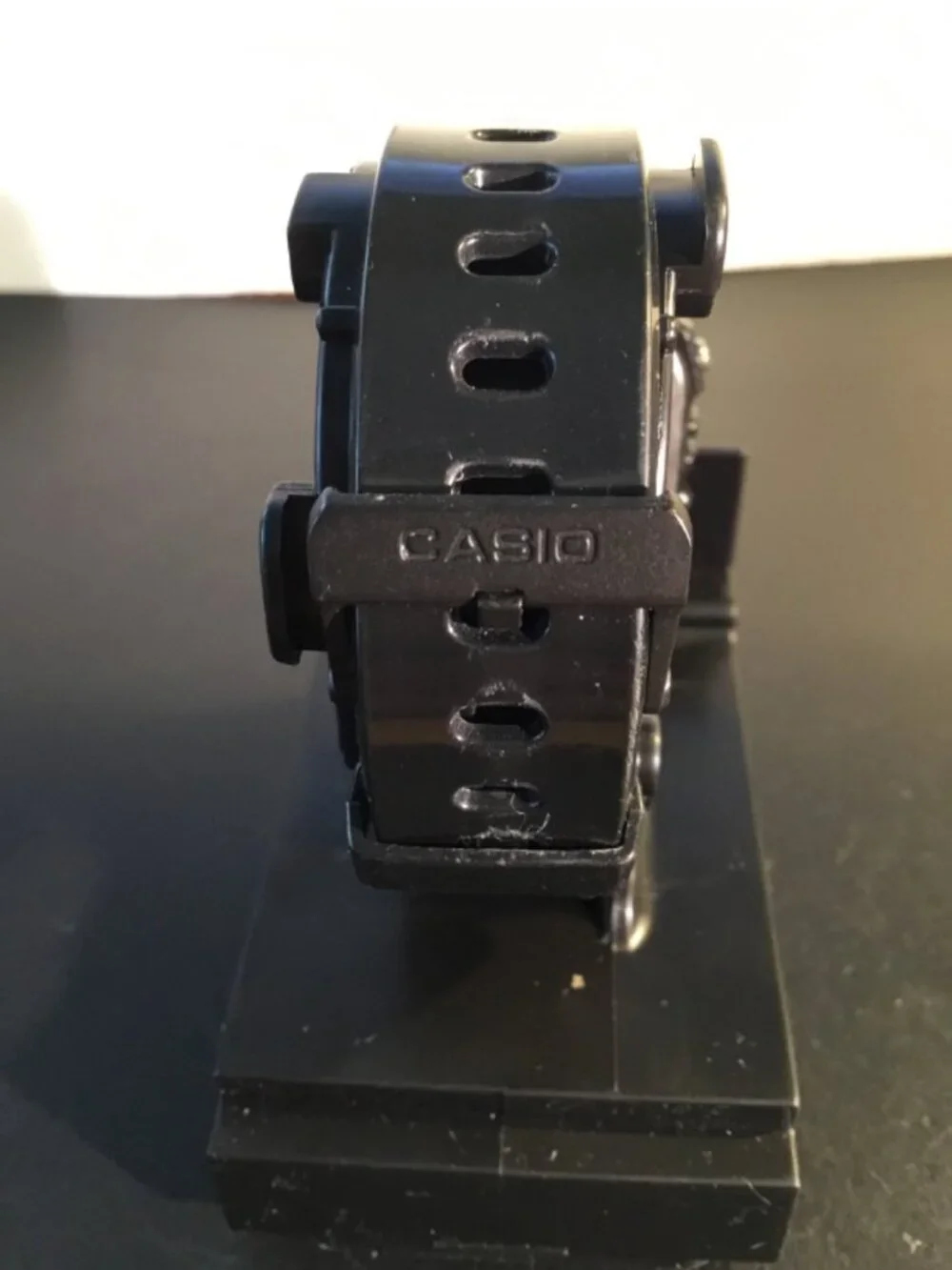 Casio W‑215H Black/Red Digital Watch – Rare Trim – Tested – Works Great